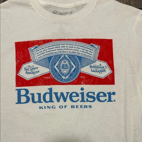 Budweiser Red and Blue Logo Tee - Picture 2 of 4